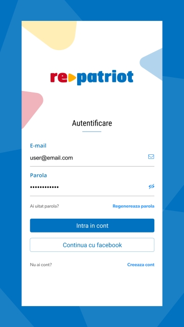Repatriot - Aplicatie mobile pentru listare oportunitati de business si joburi siaspora